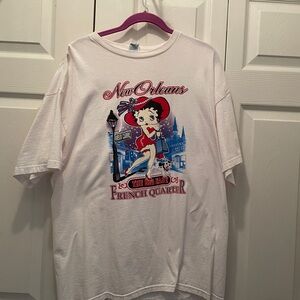 Ladies Betty Boop wearing a Red Hat from New Orleans Size XL
